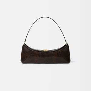 SOLD - JACQUEMUS Le Calisson Croc-embossed Leather Shoulder Bag